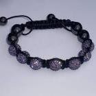 Purple shamballa bracelets