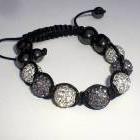 Dark purple and white Shamballa