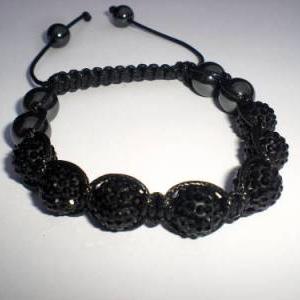 Black shamballa bracelet
